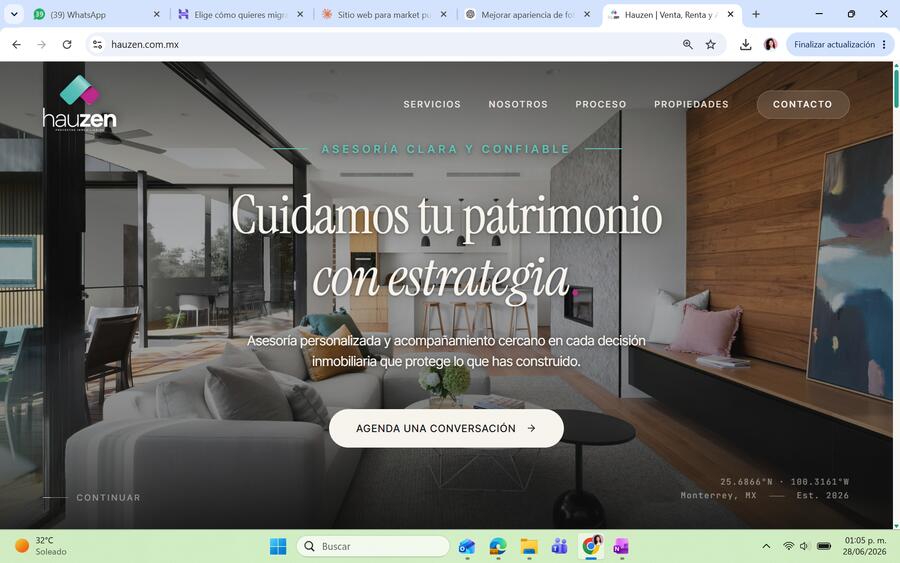 Sitio web hauzen.com.mx
